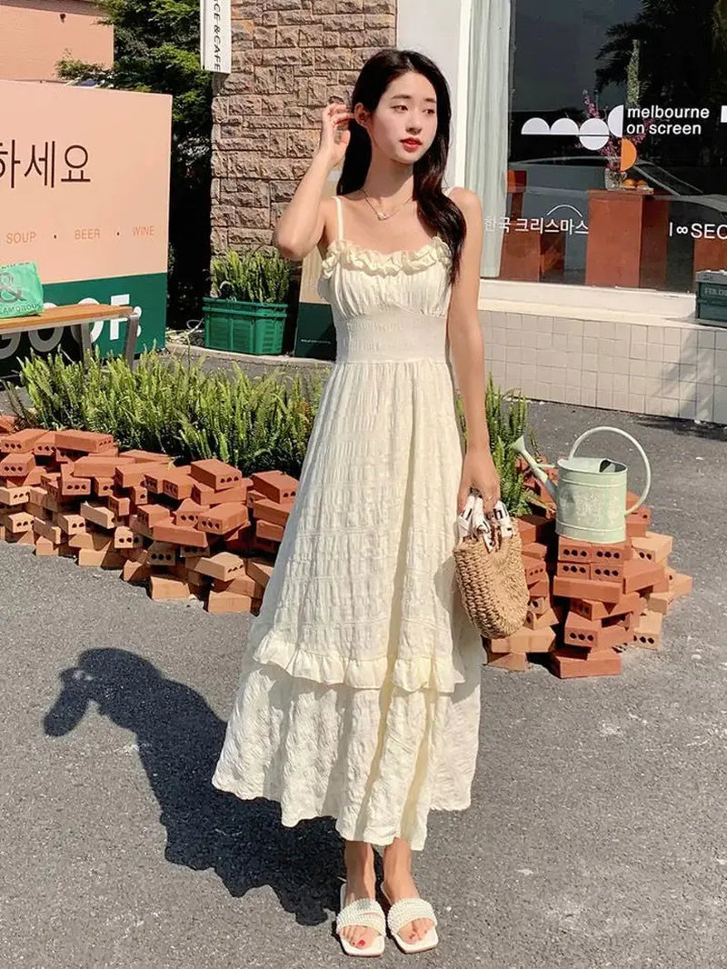 Elegant Summer Chinese Style Sweet Suspender Dress for Women - Image 5
