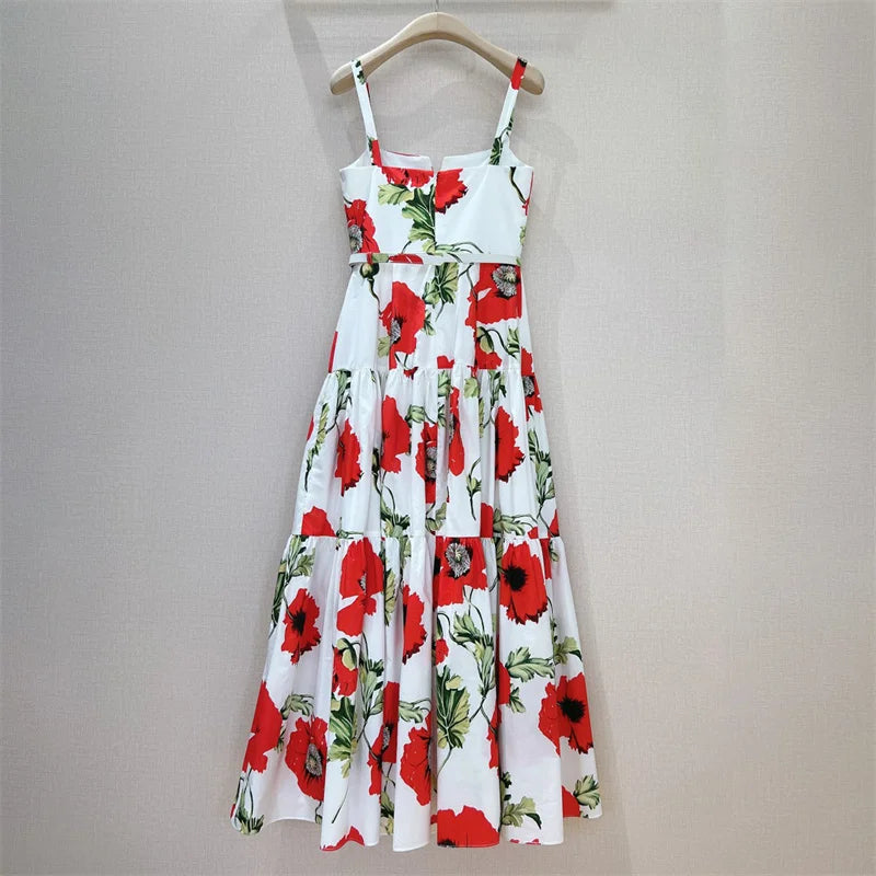 Elegant Summer Printed Midi Dresses - Y2K Style - Image 5