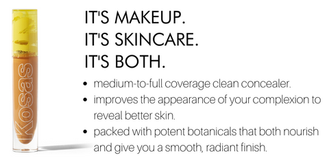 it's makeup. it's skincare. it's both. medium-to-full coverage clean concealer.  improves the appearance of your complexion to reveal better skin. packed with potent botanicals that both nourish and give you a smooth, radiant finish. 