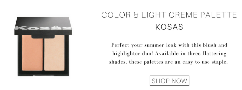color and light creme palette from kosas: perfect your summer look with this blush and highlighter duo! available in three flattering shades, these palettes are an easy to use staple. 
