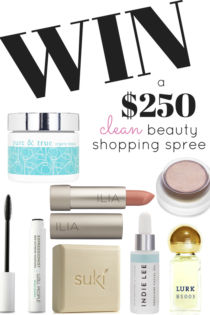 win a $250 clean beauty shopping spree 