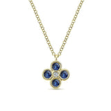 Gabriel & Co. Gold Sapphire and Diamond Necklace