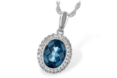 London Blue Topaz and Diamond Necklace