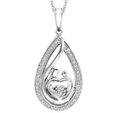Gifts for Mom Silver Rhythm of Love Necklace