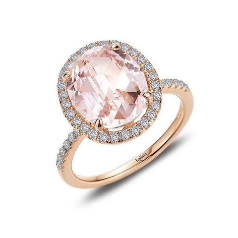 Valentine's Gift Ideas - Morganite and Rose Gold Halo Ring