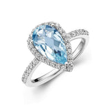 Blue Topaz Birthstone Ring