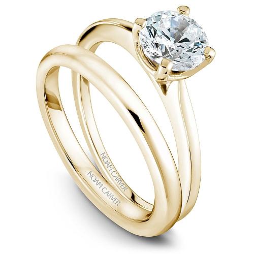 14K Yellow Gold Polished Traditional Engagement Ring #897A