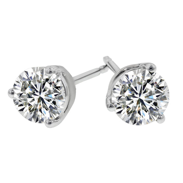 Triple Row Diamond Hoop Earrings 1 Cttw | Mullen Jewelers