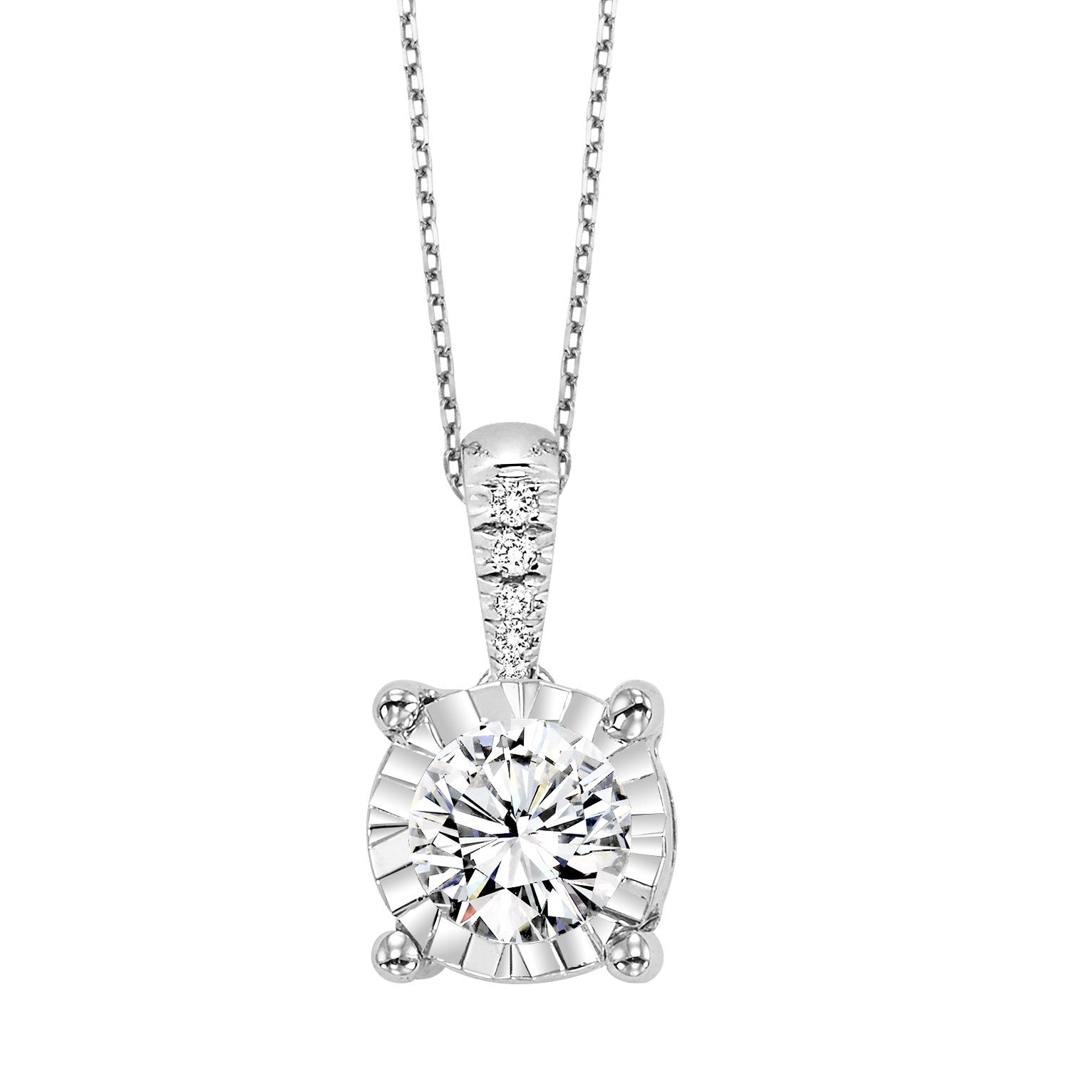 illusion diamond necklace