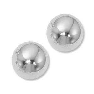 silver ball stud earrings