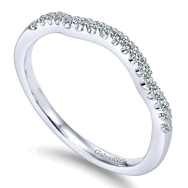 twist contour wedding band