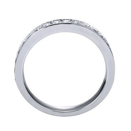 14K White Gold .50cttw Bead Set Diamond Band - Mullen Jewelers