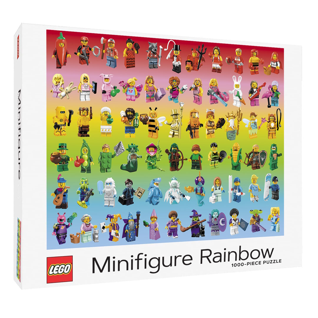 LEGO Minifigure Rainbow 1000 Piece Puzzle - The Jigstore product image