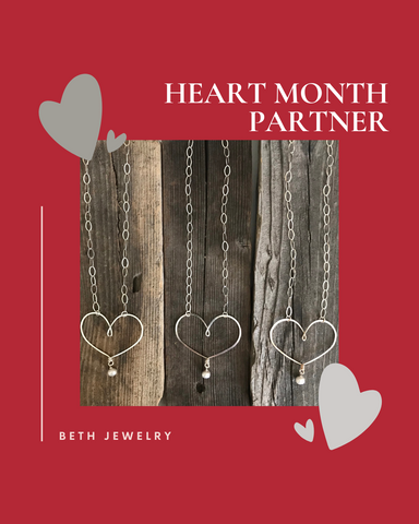 beth jewelry classic open heart necklace fundraiser for scad alliance