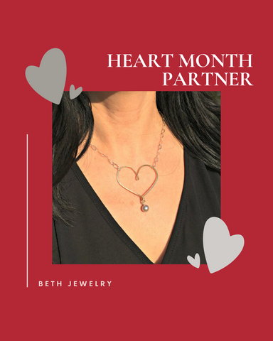 beth jewelry classic heart necklace fundraiser for scad alliance