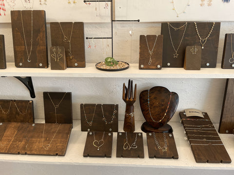 beth jewelry display at sawdust art festival 2023