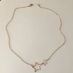 rose gold 2 small stars necklace