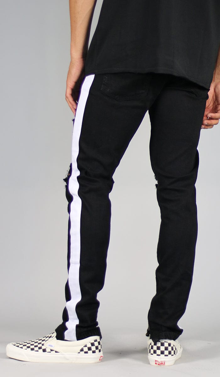 black and white jeans