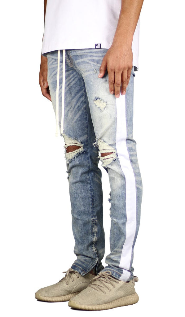 LT.Blue Track Zipper Jean | Hyper Denim – HYPER DENIM