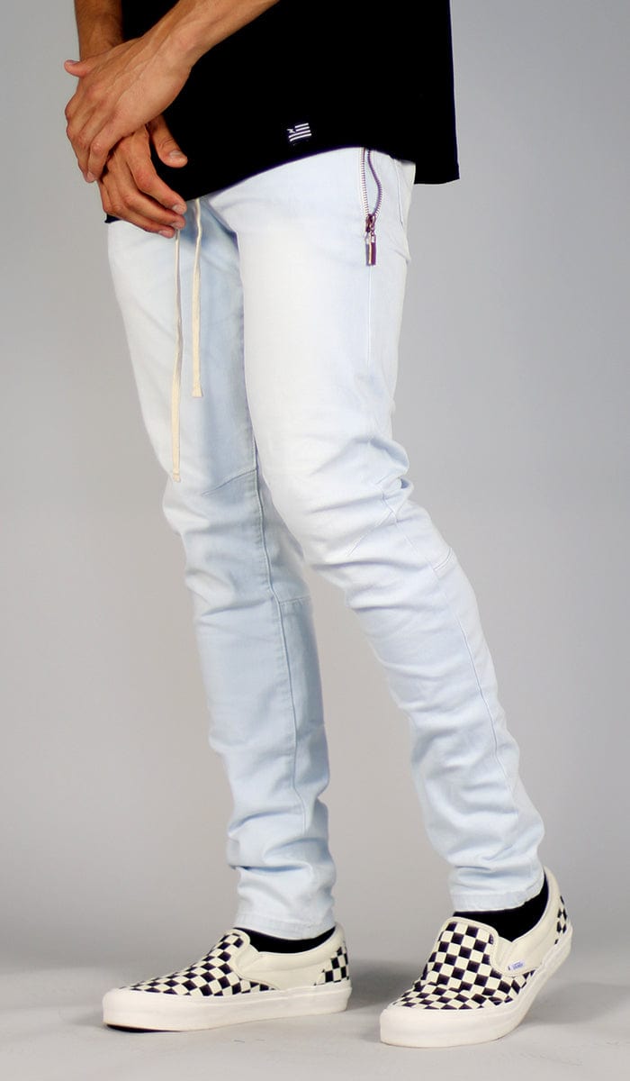 slim white pants