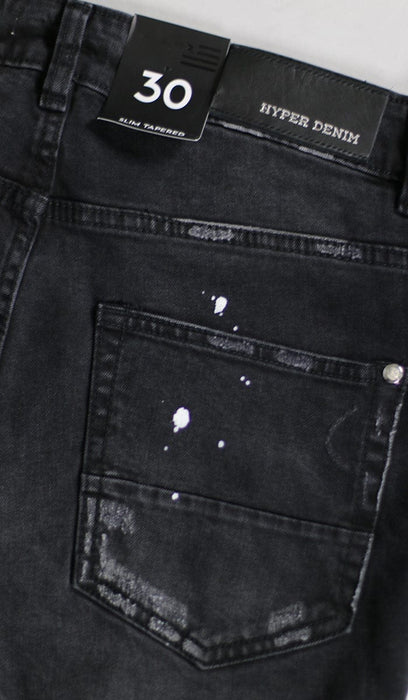 black jeans with patches