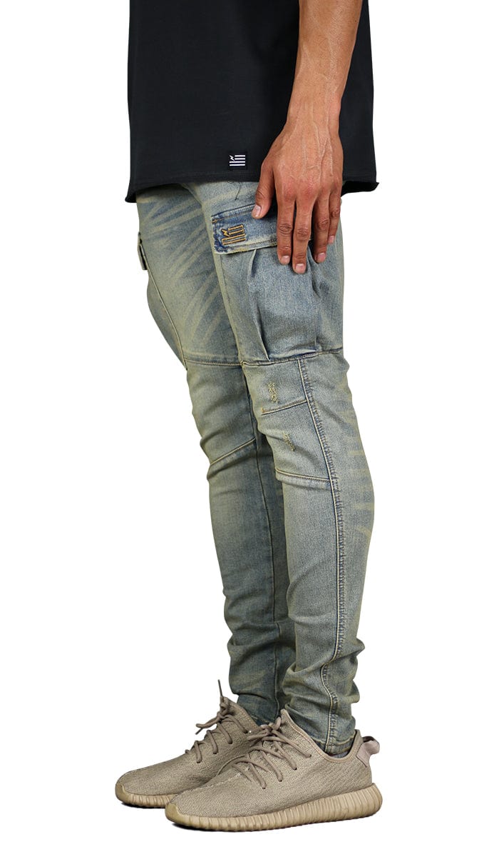 Indigo Cargo Jeans | Premium Fabrics | Shop Hyper Denim