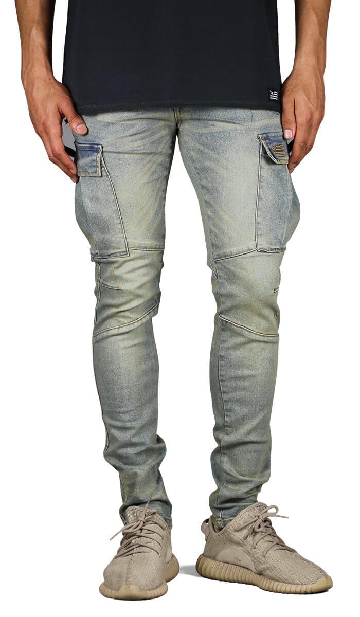 Indigo Cargo Jeans | Premium Fabrics | Shop Hyper Denim