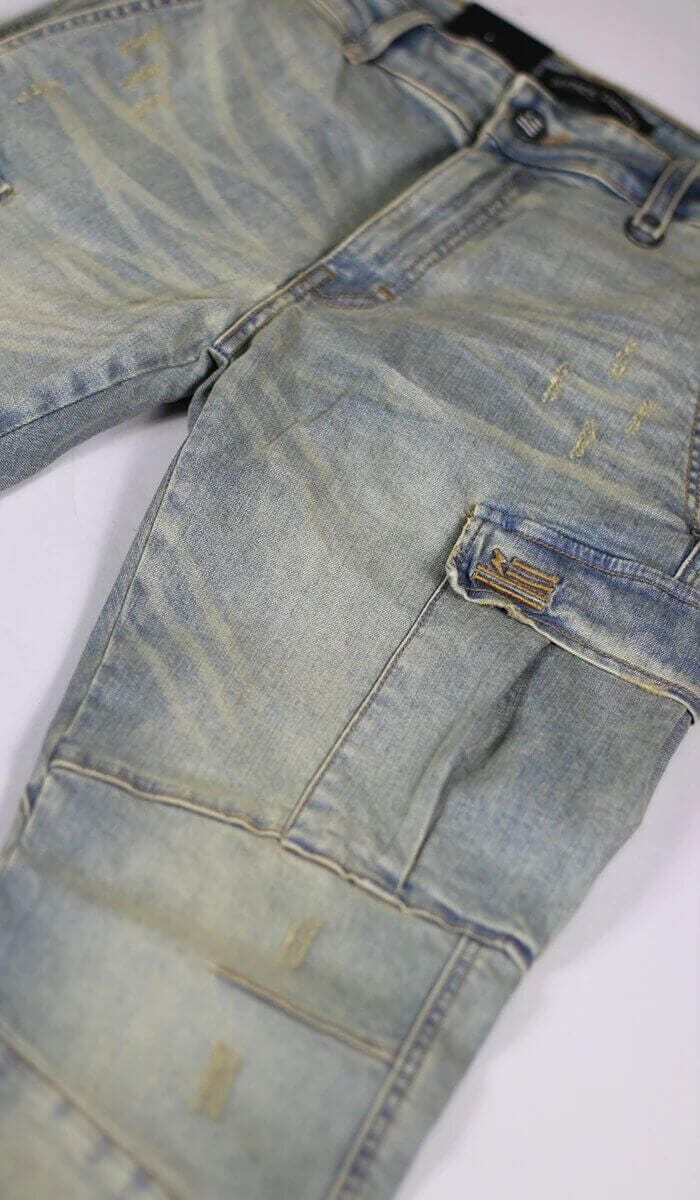 Indigo Cargo Jeans | Premium Fabrics | Shop Hyper Denim