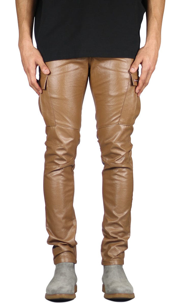 Leather Cargo Pants, Fast Shipping