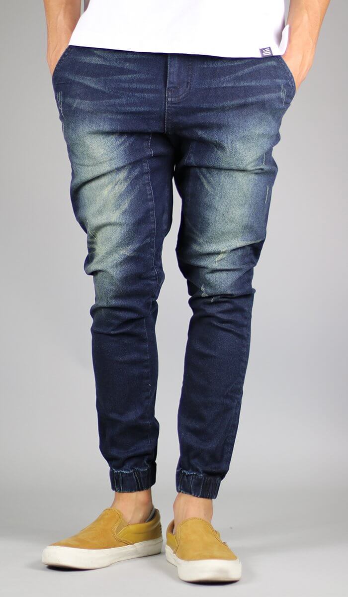 DK Blue Drop Crotch Denim Jogger | Hyper Denim – HYPER DENIM