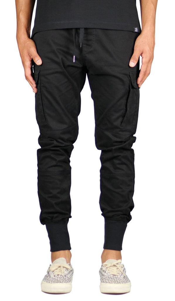 Black Cargo Joggers, True to Size