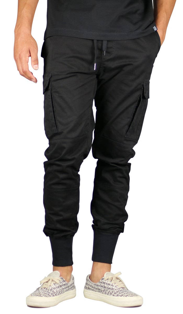 Black Cargo Joggers | True to Size | Shop Hyper Denim