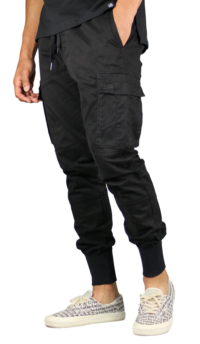 Black Cargo Joggers | True to Size | Shop Hyper Denim