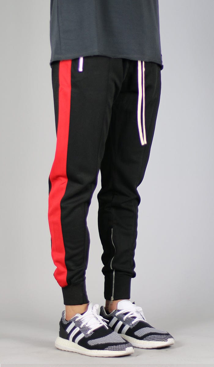 Bred Track Zipper Jogger - HYPER DENIM