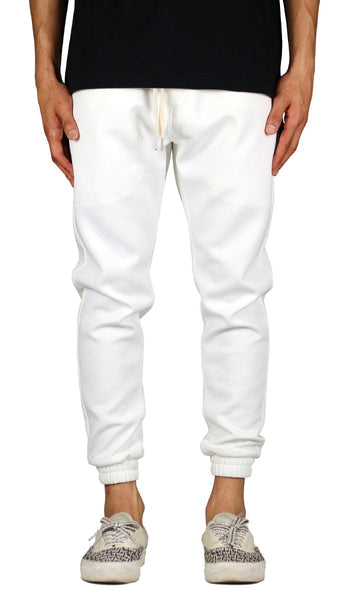 white khaki joggers