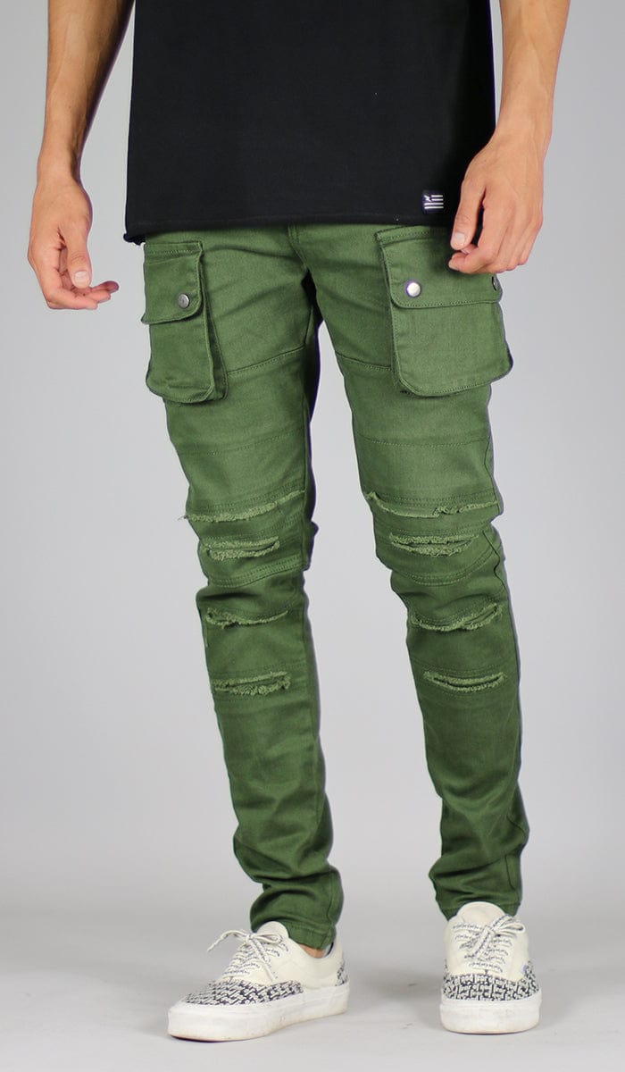 olive jeans