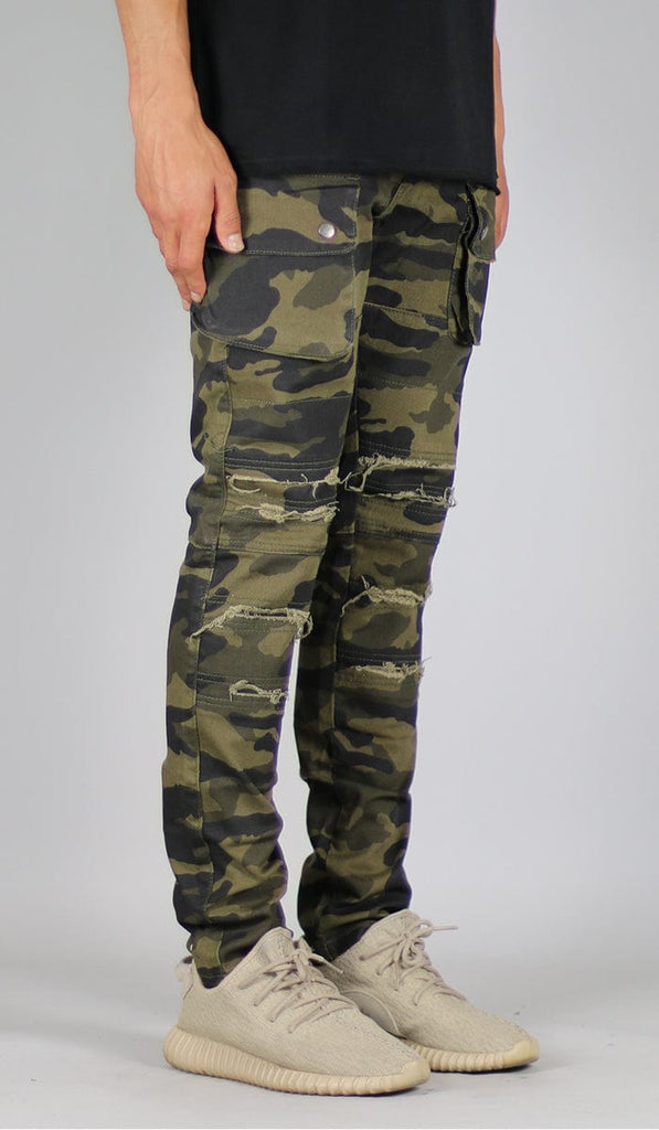 Olive Camo Cargo Pant | Hyper Denim – HYPER DENIM