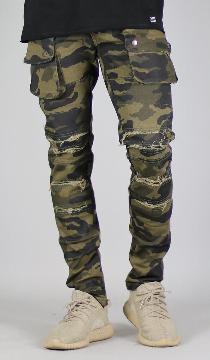 Olive Camo Cargo Pant | Hyper Denim