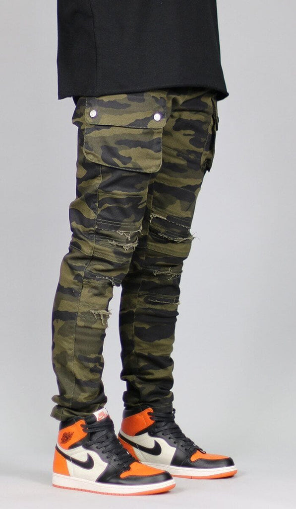 Olive Camo Cargo Pant | Hyper Denim – HYPER DENIM