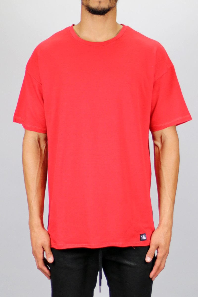 oversized red tee