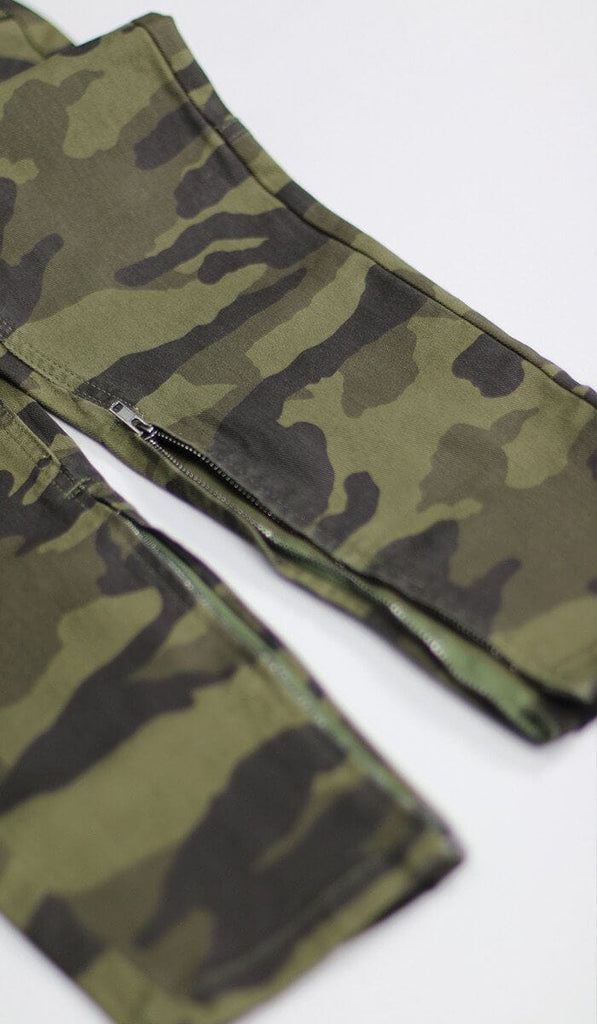 Olive Camo Zipper Pant | Hyper Denim – HYPER DENIM