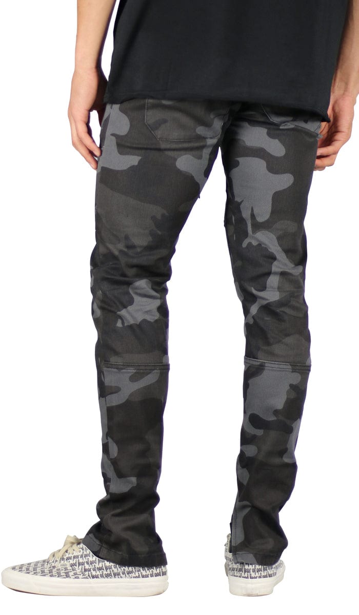 Black Camo Zipper Pant - HYPER DENIM