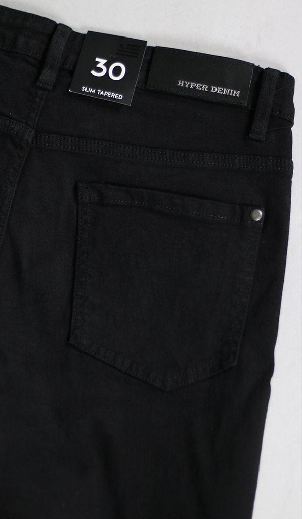 Men's Black Slim Tapered Jean | Premium Fabrics | Hyper Denim – HYPER DENIM