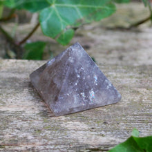Load image into Gallery viewer, Smoky Quartz Crystal Stone Hand Carved &amp; Polished Pyramid Gift Wrapped