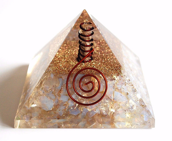 Large Opalite Orgone Crystal Pyramid 2