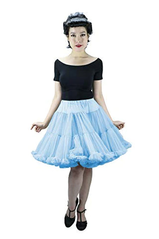 Luxury Vintage Knee Length Crinoline Petticoat - Light Blue