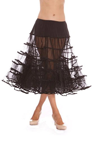 Melonie Luxury Adult Crinoline Petticoat - Black