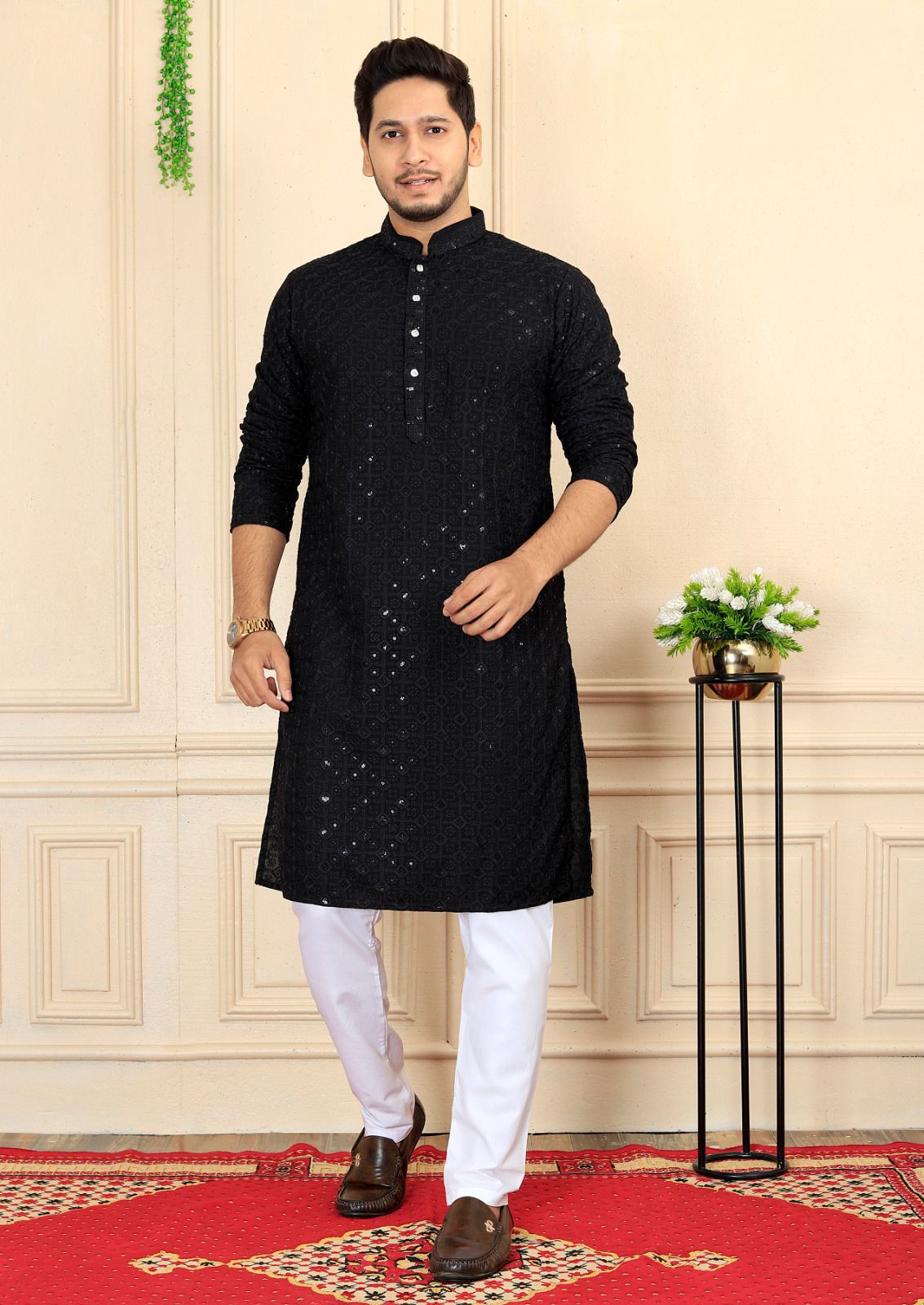 Traditional Looks of Lucknowi Kurta Pajama for Men | Nihal Fashions Blog