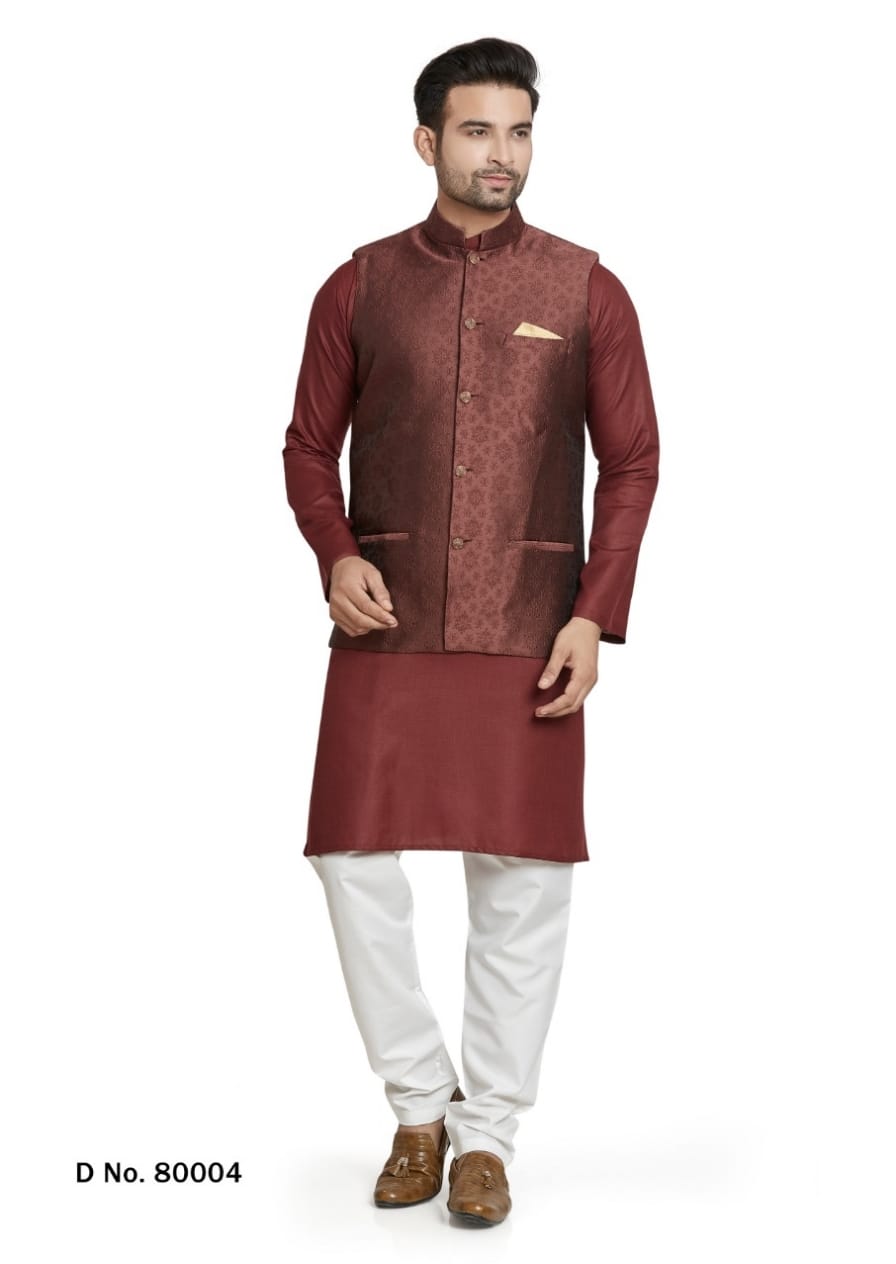 Handmade Elegant Jodhpuri Style Nehru Modi Jacket with Kurta Pajama Set -  sethnik.com