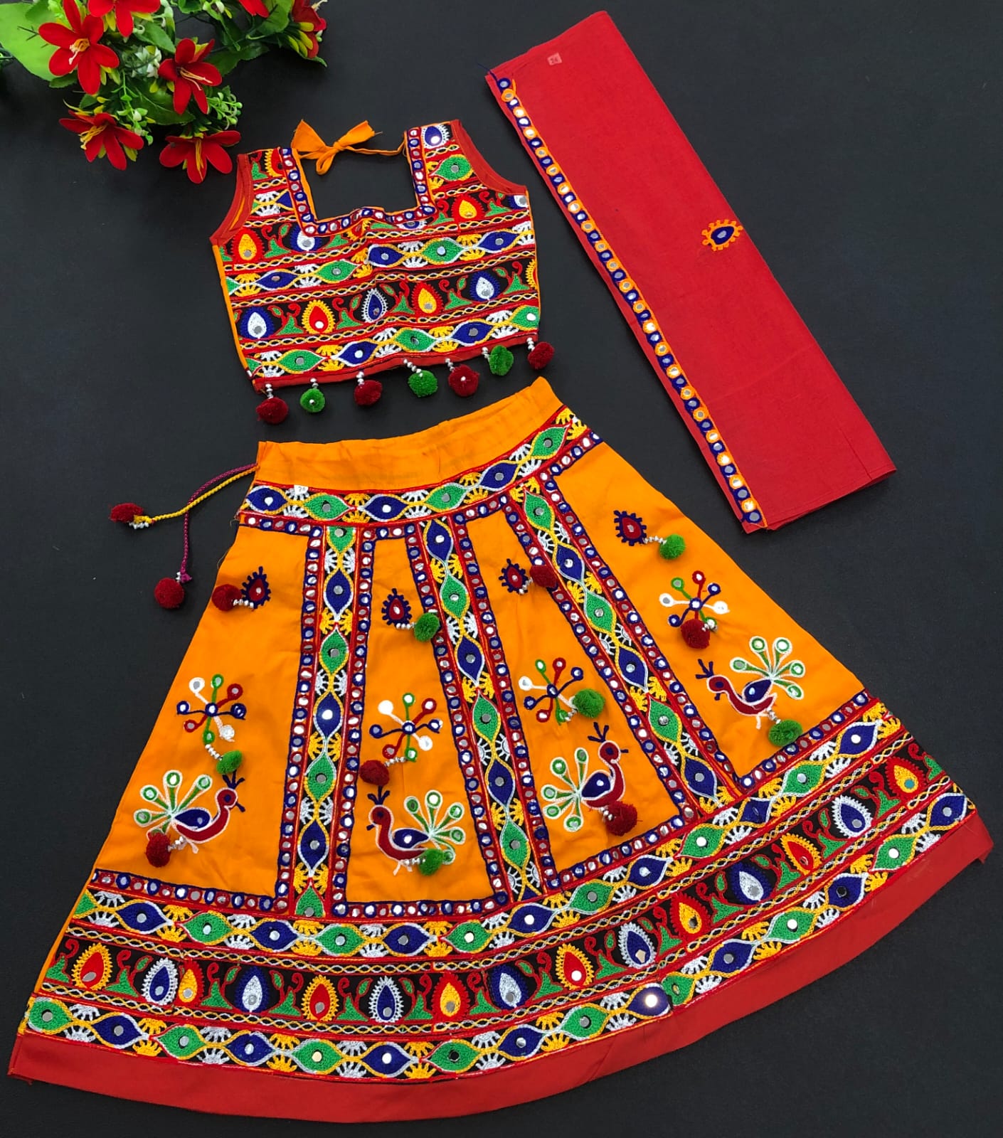 RUKHA FAB Girls Lehenga Choli Party Wear Embellished Lehenga, Choli and  Dupatta Set Price in India - Buy RUKHA FAB Girls Lehenga Choli Party Wear  Embellished Lehenga, Choli and Dupatta Set online at Flipkart.com